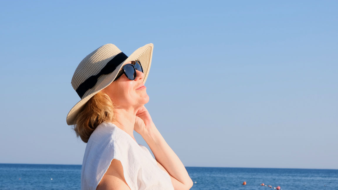 Woman in the sun